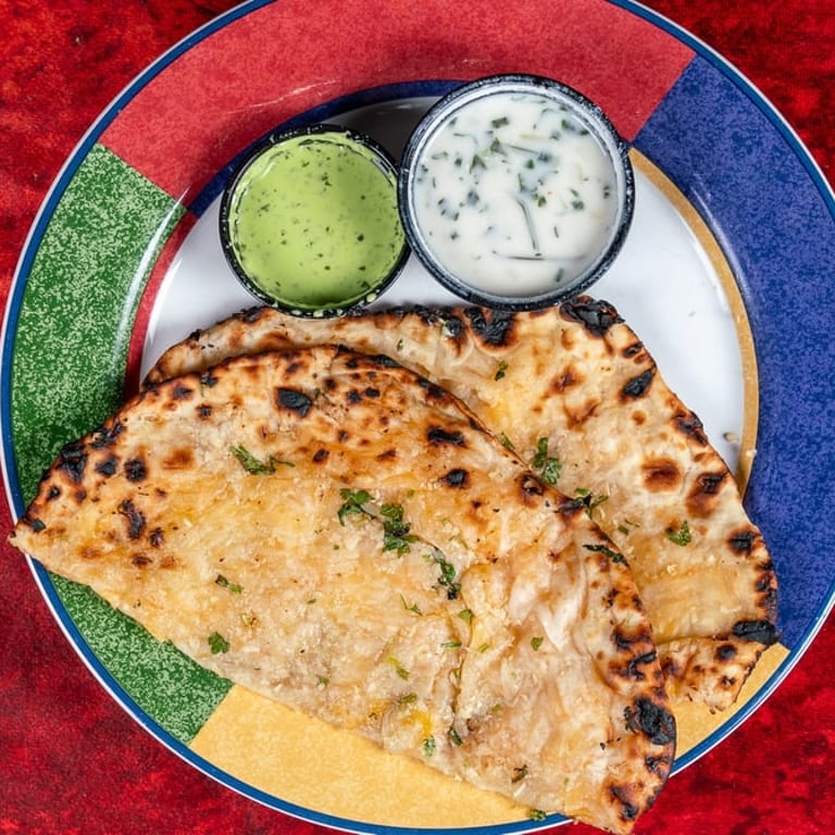 Delicious Garlic Naan Awaits