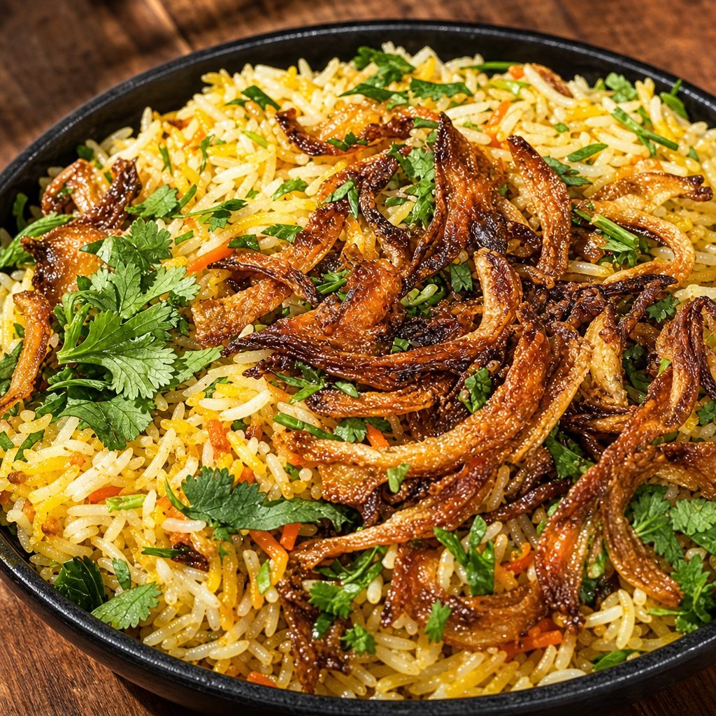 Hyderabadi Chicken Dum Biryani.