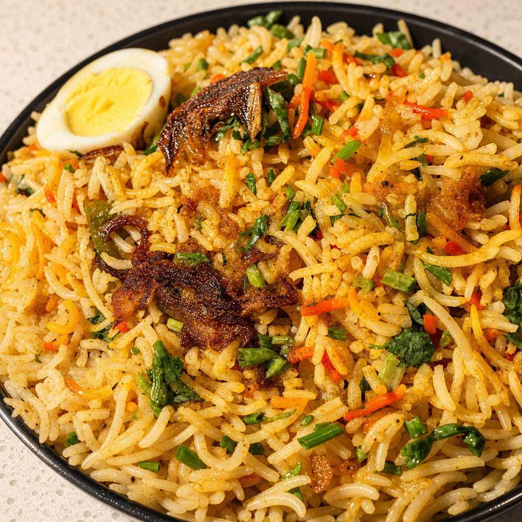 Chicken 65 Biryani.